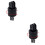 2Pièces Fixation Casque Aluminium Et ABS Noir Pour Caméra 6