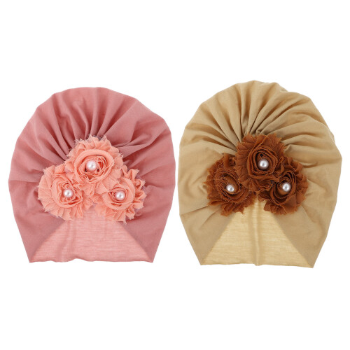 6Pièces Bonnet Turban Coton Élastique Décoratif