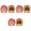 6Pièces Bonnet Turban Coton Élastique Décoratif 2