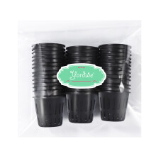 2Pièces Conteneurs Plantes Noir Plastique Rigide Pour Culture Sol