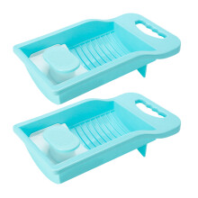 4Pcs Durable Blue Washboards Convenient Laundry Tool for Home Use