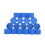 60Pièces Cache Boulons Roue Silicone Bleu Durable Et Facile Pose 1