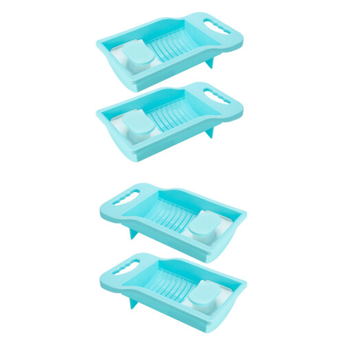 4Pcs Durable Blue Washboards Convenient Laundry Tool for Home Use 1