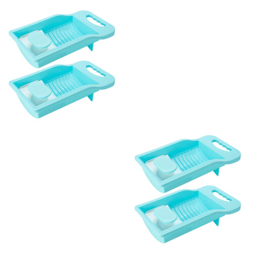 4Pcs Durable Blue Washboards Convenient Laundry Tool for Home Use 2