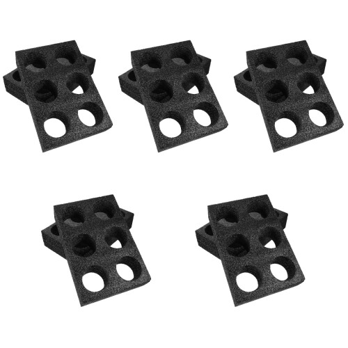 10Pièces Support Noir Réutilisable 6 Trous Pour Café 2