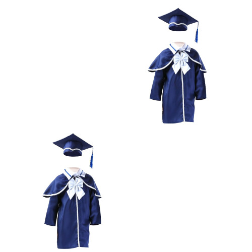 2Pièces Enfants Bleu Marine Lavable Réutilisable Graduation 2