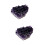 2Pièces Naturels Améthystes Pour Ornements DIY Violet 7