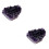2Pièces Naturels Améthystes Pour Ornements DIY Violet 6