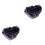 2Pièces Naturels Améthystes Pour Ornements DIY Violet 3