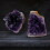 2Pièces Naturels Améthystes Pour Ornements DIY Violet 8