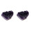 2Pièces Naturels Améthystes Pour Ornements DIY Violet 2