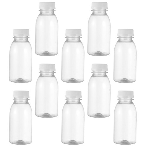 40Pièces Bouteilles Lait Transparent Réutilisables Solides
