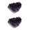 2Pièces Naturels Améthystes Pour Ornements DIY Violet 5