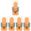 5Pièces Distributeur Automatique Robuste Petits Animaux Couleur Orange 6