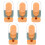 5Pièces Distributeur Automatique Robuste Petits Animaux Couleur Orange 4
