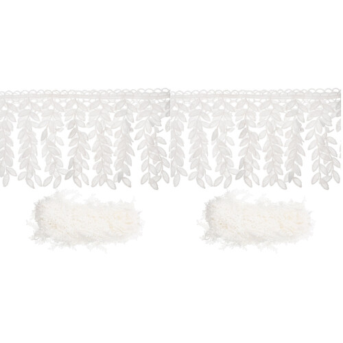 2Pièces Accessoire Dentelle Blanche DIY Couture Robe Table 1