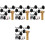 24Pièces Porte-Bâtons Baseball Mural Fer Noir Durable Usage 3