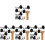24Pièces Porte-Bâtons Baseball Mural Fer Noir Durable Usage 2