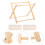 1Ensemble Porte-Revue En Bois Avec Structure Macramé Pour Décor 7