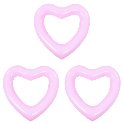 3Pièces Accessoires Piscine Gonflables Rose PVC Résistant 1