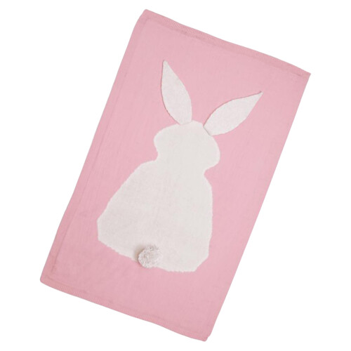 2Pièces Plaid Bébé Rose Tricot Pour Lit Voyage