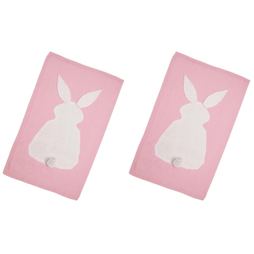 2Pièces Plaid Bébé Rose Tricot Pour Lit Voyage 1