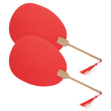 10Pièces Éventail Main DIY Rouge Pour Peinture Activités Enfants