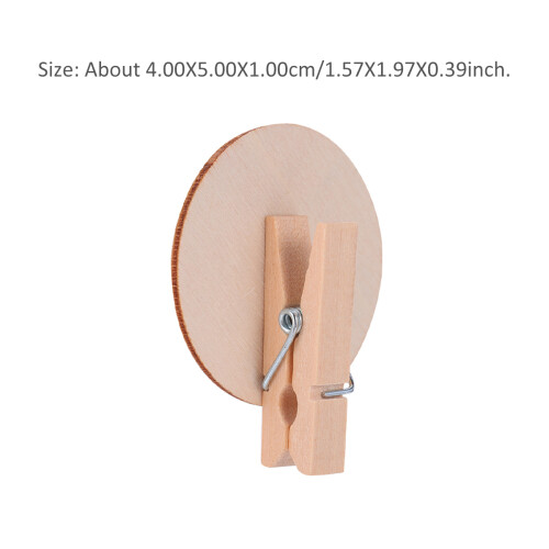 72Pièces Clips En Bois Pour Décor Photos Marron Clair 2