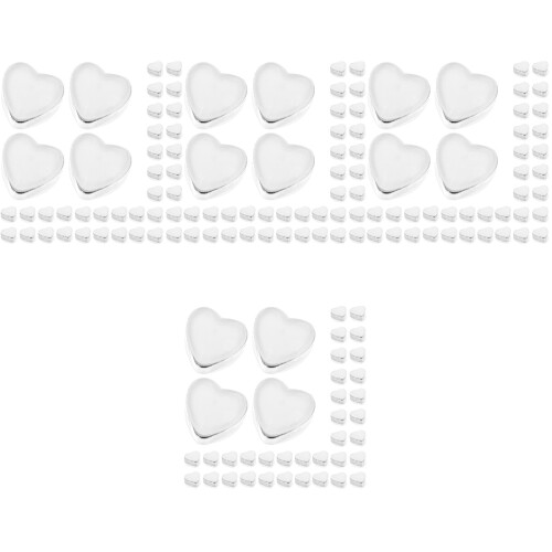 400Pièces Accessoires Boucles D'oreilles Argent Silicone Maintien Sûr 2