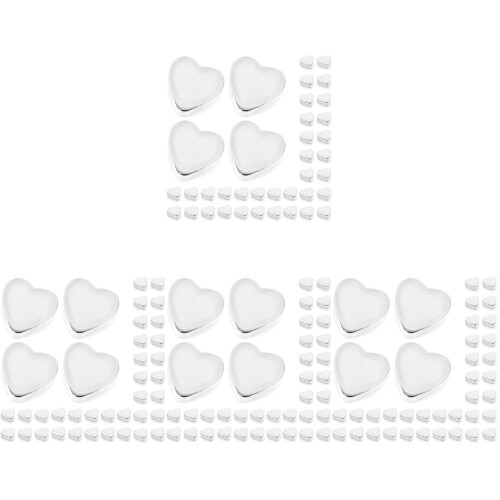 400Pièces Accessoires Boucles D'oreilles Argent Silicone Maintien Sûr 1