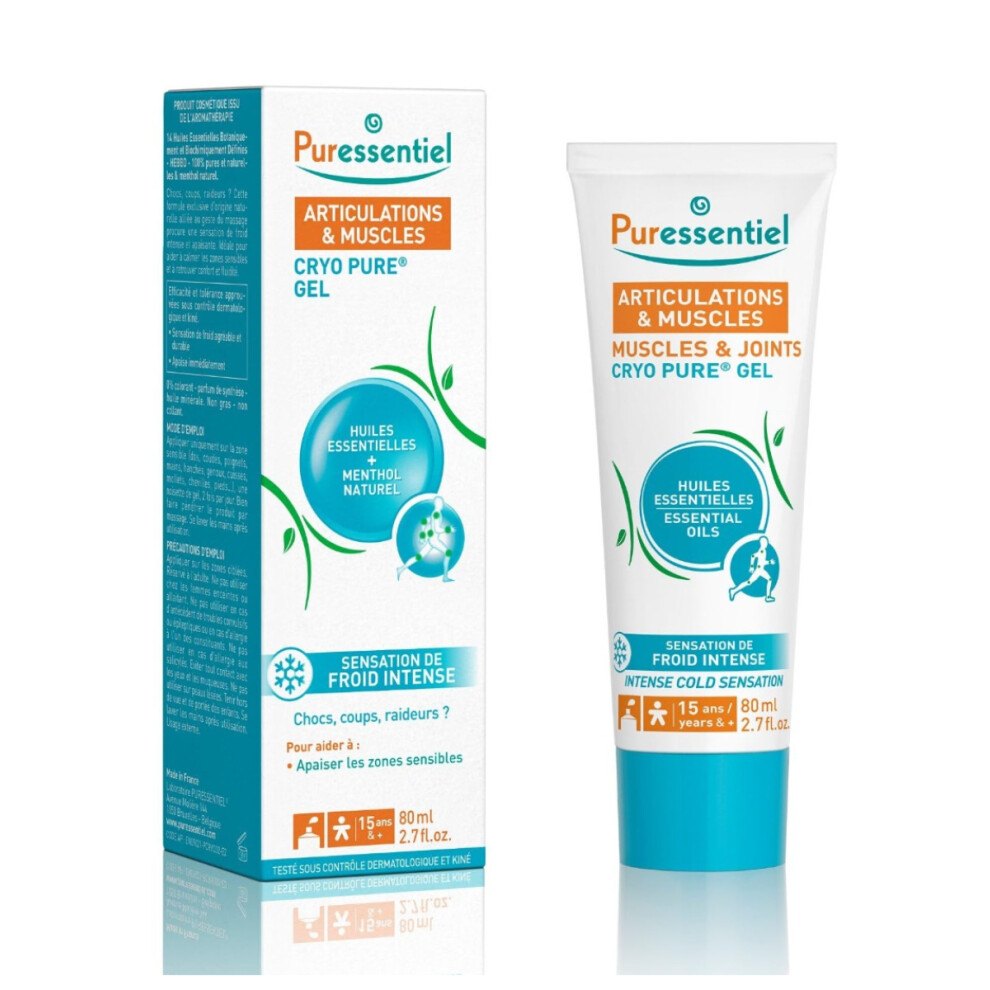 Puressentiel Muscles & Joints Cryo Gel |Cooling Relief for Muscle and Joint Discomfort - 80ml