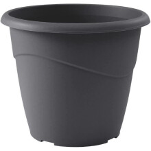 Runder, unlochiger Blumentopf - EDA - MARINA - 23 L - Ø 40 x H 33,7 cm - Anthrazitgrau