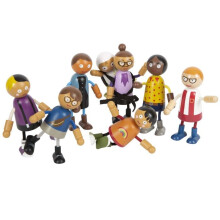 Small Foot company - Famiglia di bambole morbide con bambino - LEGLER