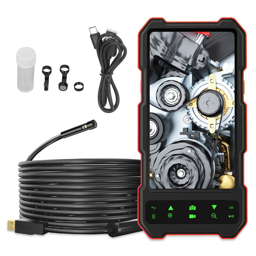 High Definition Lens Endoscope Camera With Snake Camera Ip67waterproof Industrial Borescope1080p Inspection Camera Triple Lens Semi Rigid Light 9370362858481