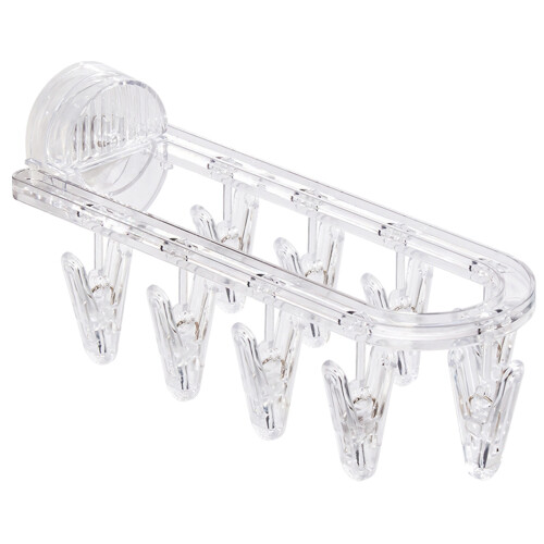 Durable Plastic Suction Clothes Rack Drying Rack-Clear