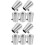 10Pièces Accessoires Inox Main Courante Argenté Élégance 6