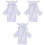3Pièces Robe Bain Bébé Coton Résistant Confortable 3