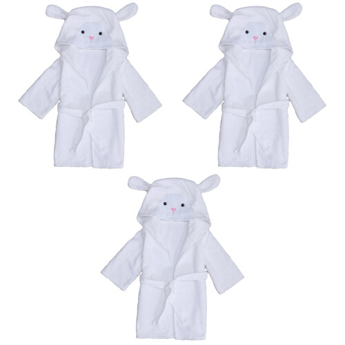 3Pièces Robe Bain Bébé Coton Résistant Confortable 2