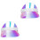 2Pièces Visor Enfants Multicolores Respirant Et Élastique 6