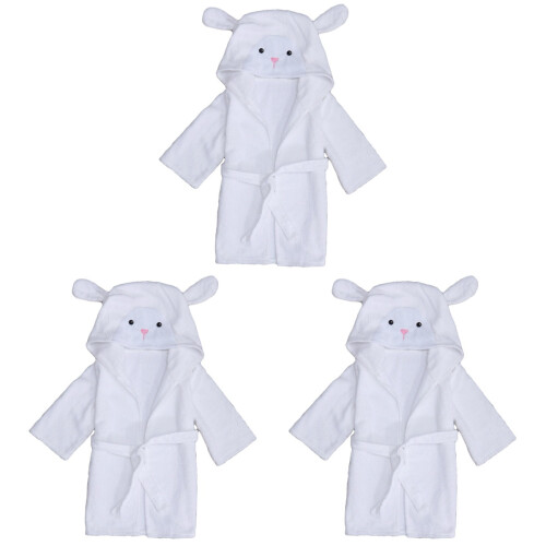 3Pièces Robe Bain Bébé Coton Résistant Confortable 1