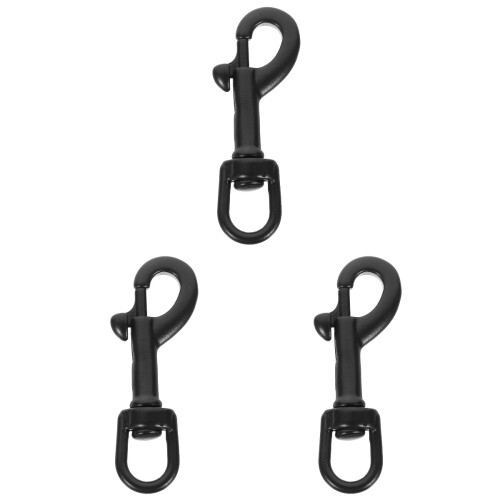 3Pièces Clips Snap Pivotants Noir Pour Équipement 1