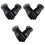 3Pièces Cuir PU Noir Isolants Touchscreen 3