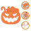 2Pièces Jouets Sensoriels Dentition Bébé Silicone Orange 11