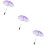 3Pièces Poussette Bébé Violet Compact Usage Longue Durée 7