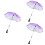 3Pièces Poussette Bébé Violet Compact Usage Longue Durée 6