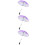 3Pièces Poussette Bébé Violet Compact Usage Longue Durée 8