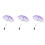 3Pièces Poussette Bébé Violet Compact Usage Longue Durée 4