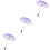 3Pièces Poussette Bébé Violet Compact Usage Longue Durée 5