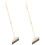 2Pièces Balais Souples En Bois Pour Sols Durs Usage Kaki 4