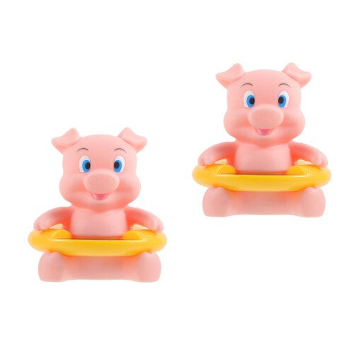 2Pièces Thermomètre Bain Jouet Rose Pour Bébé Usage Multiples 1